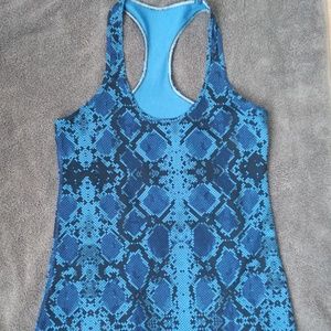 Lululemon cool racerback tank blue snake